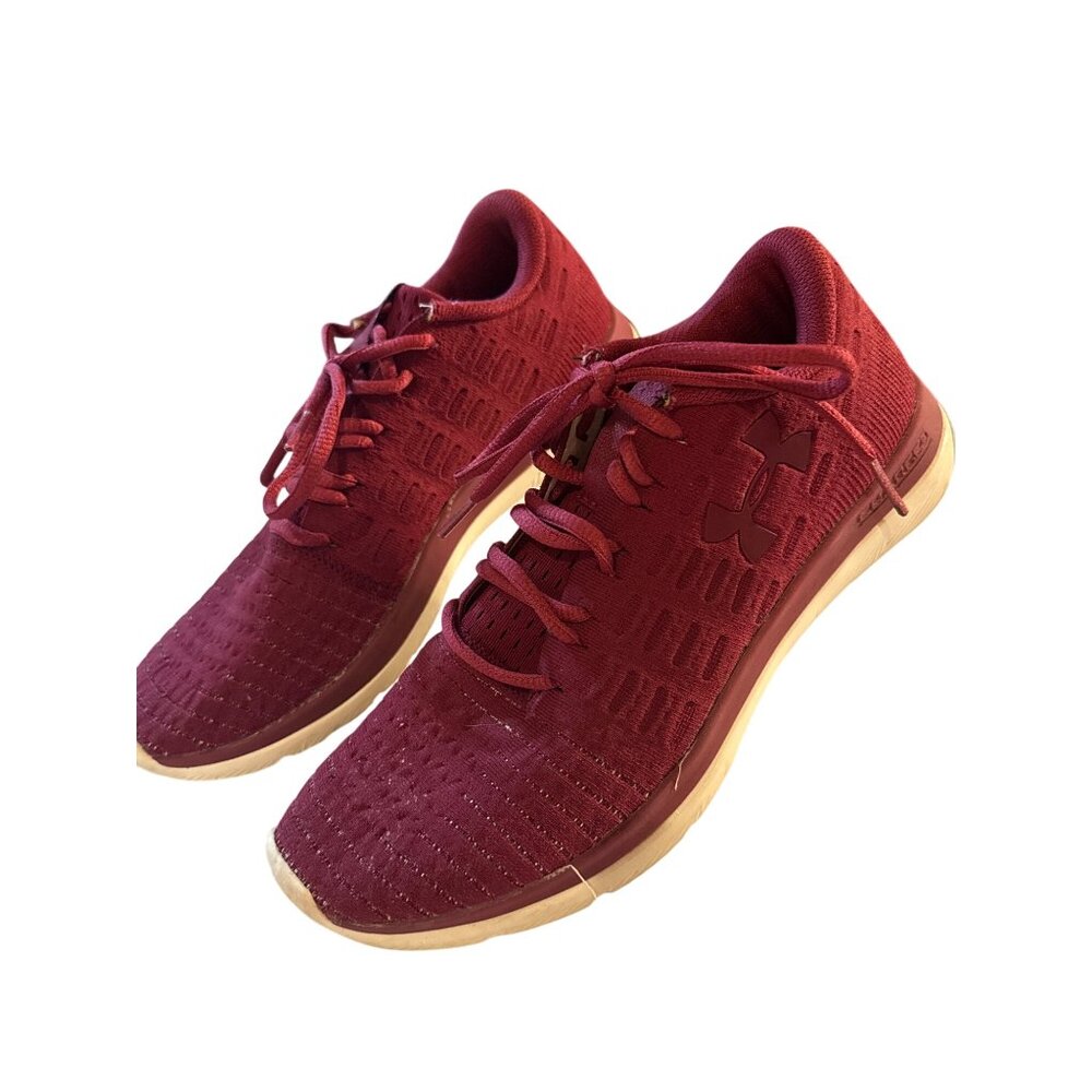 Under Armour Womens UA Slingride 2 Running Shoes Size 8 Berry & White
